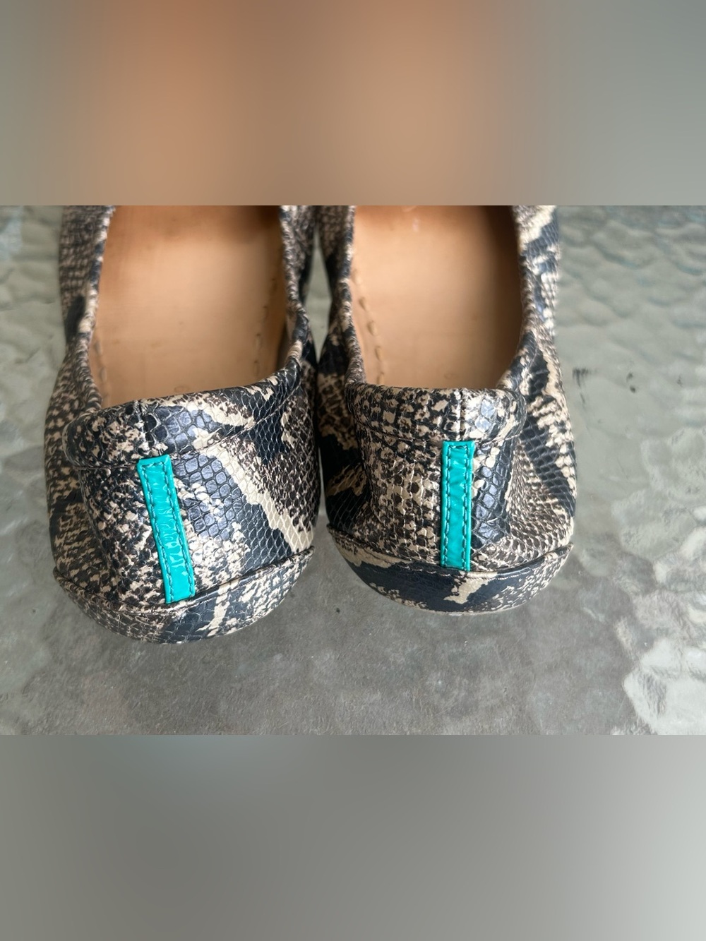 TIEKS Copperhead Snake Print Flats sz 9 - Picture 4 of 14